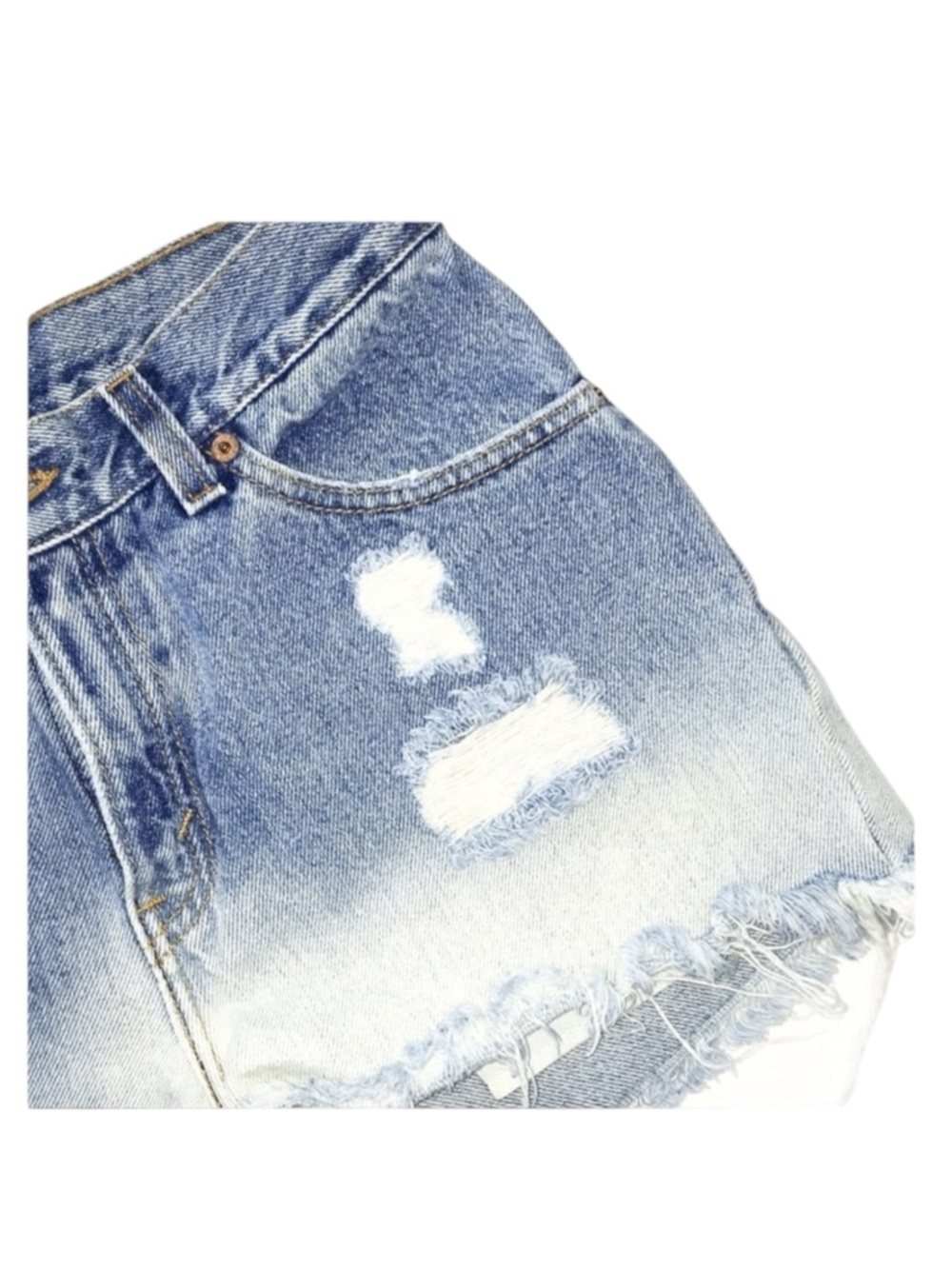 new LF Furst of a Kind ✿ Levi's® 517’s® Floral Trim Cut Off Denim Jeans Short ✿ - Picture 6 of 16